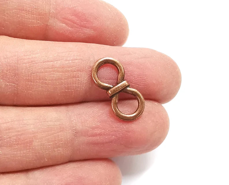 Bow Eight Shape Charms Connector Antique Copper Plated Charms (19x9mm) G27604