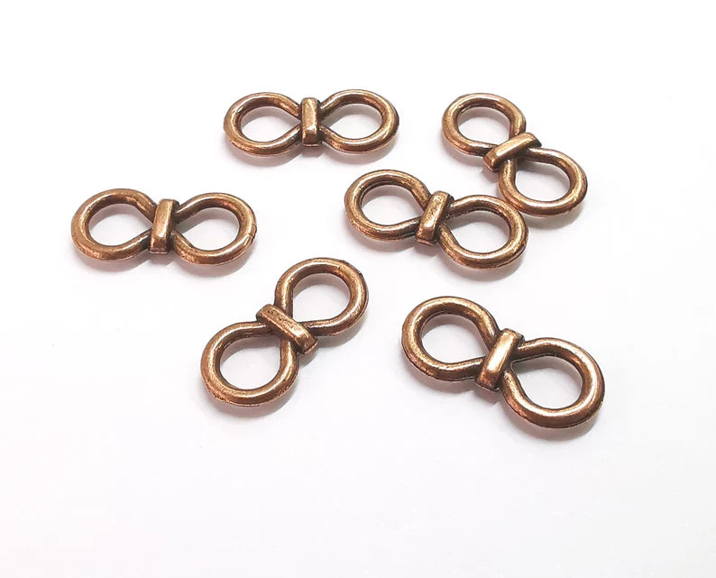 Bow Eight Shape Charms Connector Antique Copper Plated Charms (19x9mm) G27604