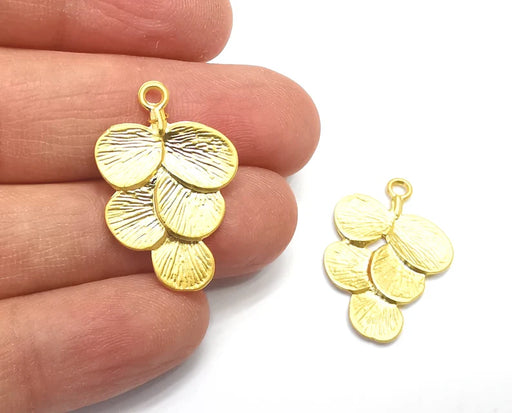 2 Leaf Charms Gold Plated Charms (30x20mm) G27476