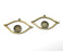 Eye Charms Blank Bezel Setting Antique Bronze Plated Charms (46x27mm)(10mm blank) G27634