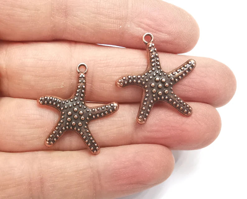 Starfish Charms Antique Copper Plated Charms (28x26mm) G27685