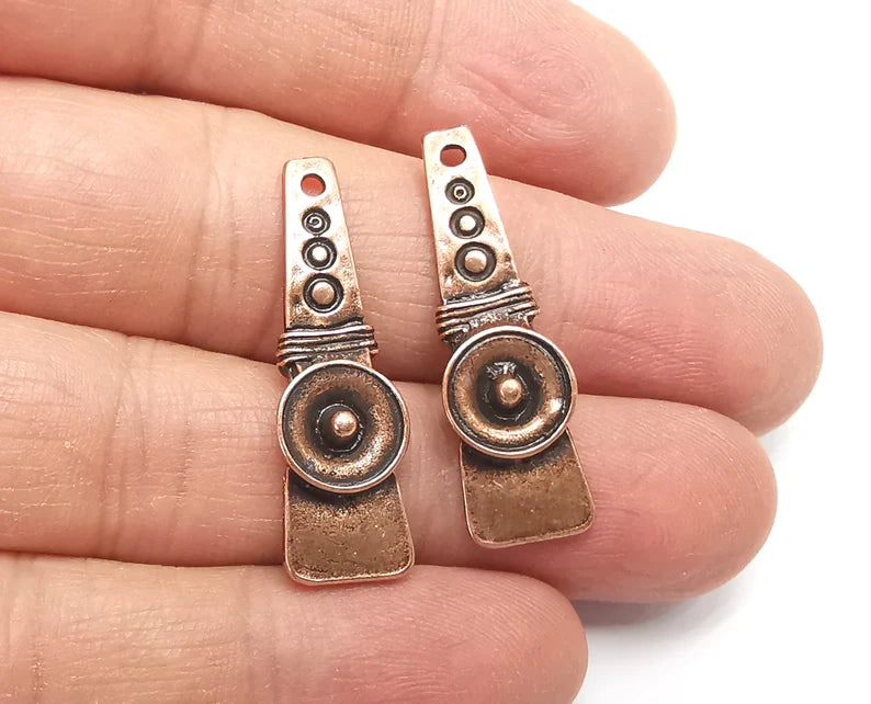 Ethnic Charms Antique Copper Plated Charm (33x10mm) G27551