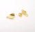 Sterling Silver 24K Gold Earring Posts 2 Pcs (1 pair) 925 Silver Earring Needle with Loop Findings (13x8mm Oval) G30149