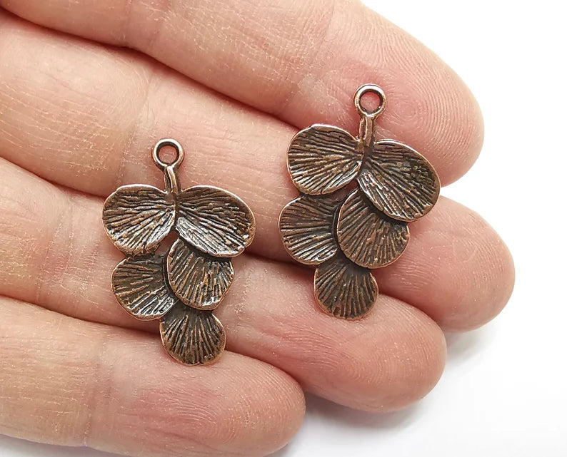 Leaf Charms Antique Copper Plated Charms (30x20mm) G27559