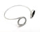 Swirl Round Bracelet Blank Resin Cuff Dry Bezel Cabochon Base Adjustable Antique Silver Plated Brass (14mm Blank) G27561