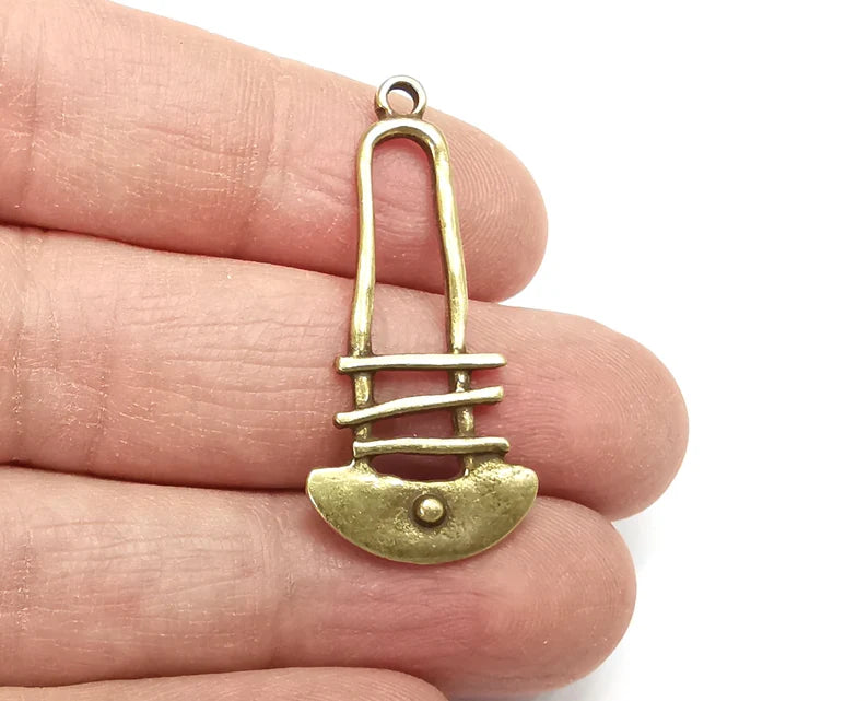 Ethnic Charms Antique Bronze Plated Charms (40x18mm) G27712