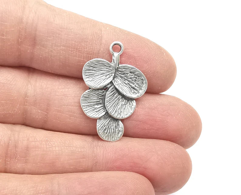 Leaf Charms Antique Silver Plated Charms (30x20mm) G27720