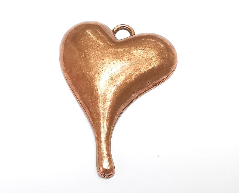 Heart Pendant Antique Copper Plated Pendant (58x41mm) G27567