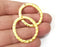 Oval Hammered Double Sided (Both Side Same) Charms Matte Gold Plated Findings (34x31mm) G27575
