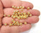 Ribbed Cylinder Beads Shiny Gold Plated Beads (5mm) G27585