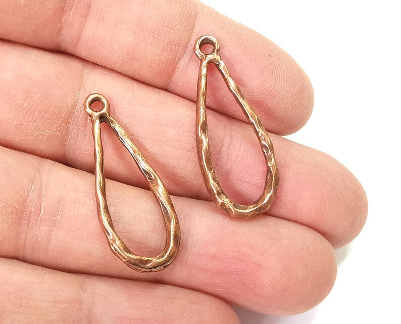 Drop Charms Antique Copper Plated Charms (32x13mm) G27594