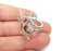 Starfish Blank Silver Ring Setting Cabochon Mounting Adjustable Ring Base Bezel Antique Silver Plated Brass (8 mm) G27601