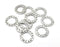 Hammered Round Silver Circle Connector (Double sided) Antique Silver Plated Findings (15mm) G21544