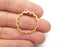 Gold Round Charms Matte Gold Plated Charms (29x27mm) G27769