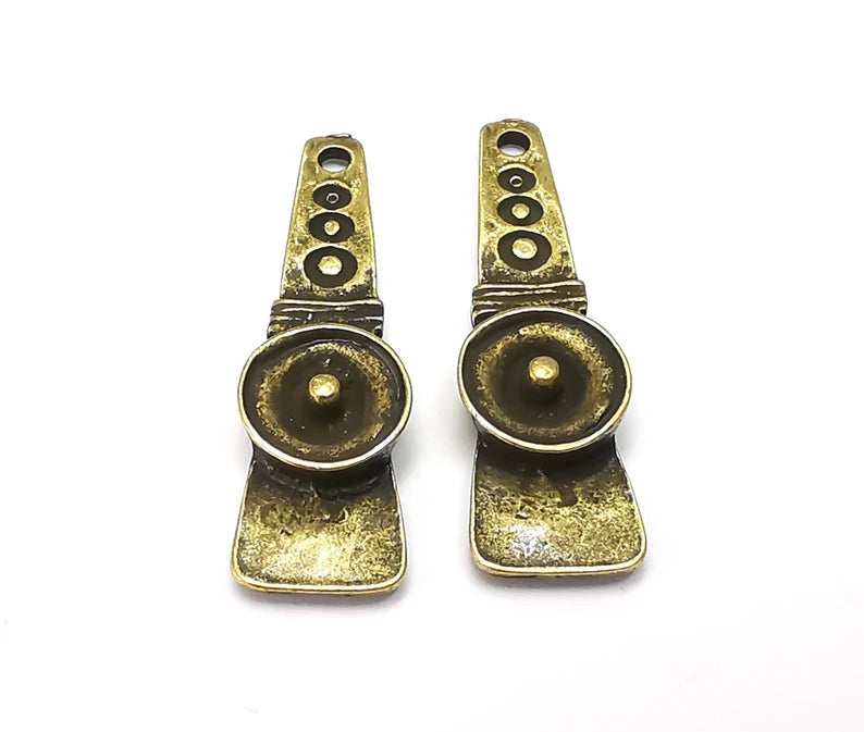 Ethnic Charms Antique Bronze Plated Charm (33x10mm) G27774