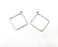 Hammered Rhombus Charms Antique Silver Plated Findings (30x28mm) G27629