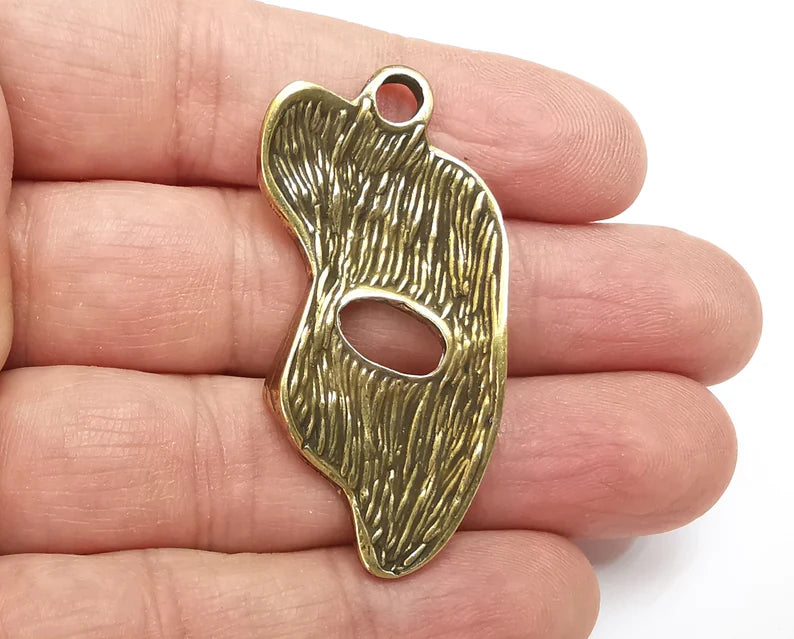 Mask Charms Pendant Antique Bronze Plated Charms (50x34mm) G27787