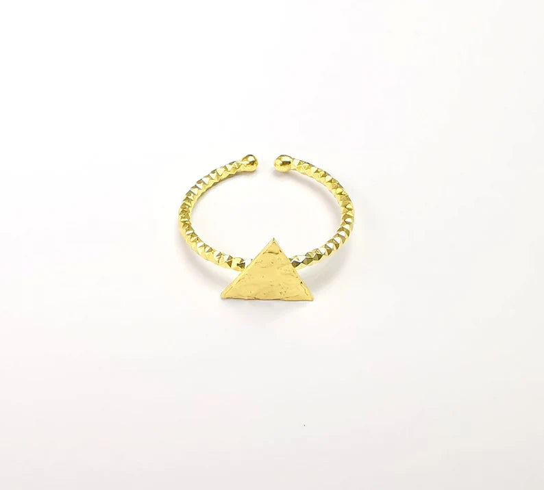 Stamping Ring Blanks, Gold Plated Sterling Silver, Engraving Blank, Statement Rings, Adjustable Nameplate Ring 925 Solid Silver 8mm G30284