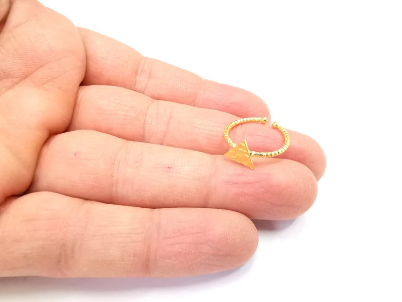 Stamping Ring Blanks, Gold Plated Sterling Silver, Engraving Blank, Statement Rings, Adjustable Nameplate Ring 925 Solid Silver 8mm G30284