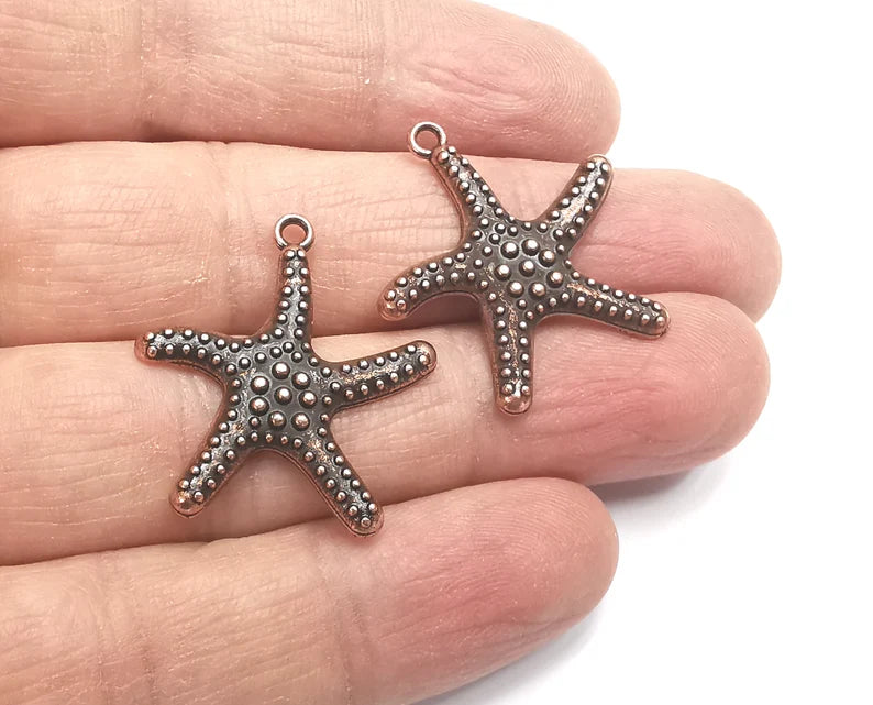 Starfish Charms Antique Copper Plated Charms (28x26mm) G27685