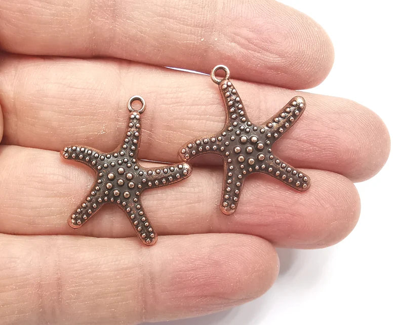 Starfish Charms Antique Copper Plated Charms (28x26mm) G27685