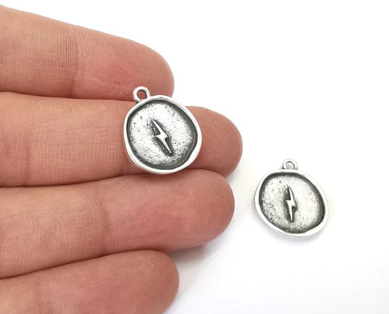 Lightning Charms Antique Silver Plated Charm (20x17mm) G27846