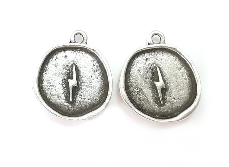 Lightning Charms Antique Silver Plated Charm (20x17mm) G27846