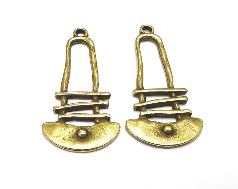 Ethnic Charms Antique Bronze Plated Charms (40x18mm) G27712