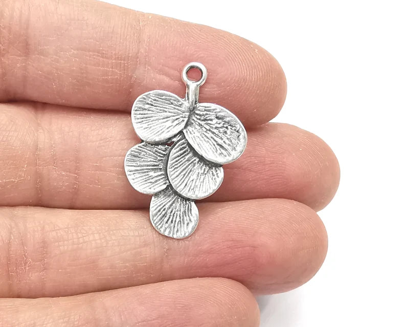 Leaf Charms Antique Silver Plated Charms (30x20mm) G27720