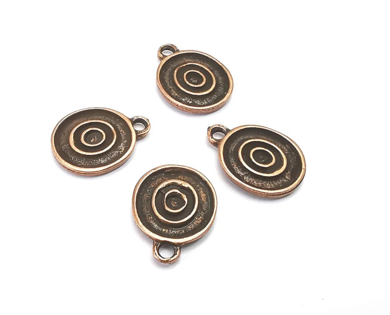 Round Circles Charms Antique Copper Plated Charms (17x13mm) G27734