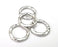 Hammered Round Silver Circle Connector (Double sided) Antique Silver Plated Findings (22mm) G27897