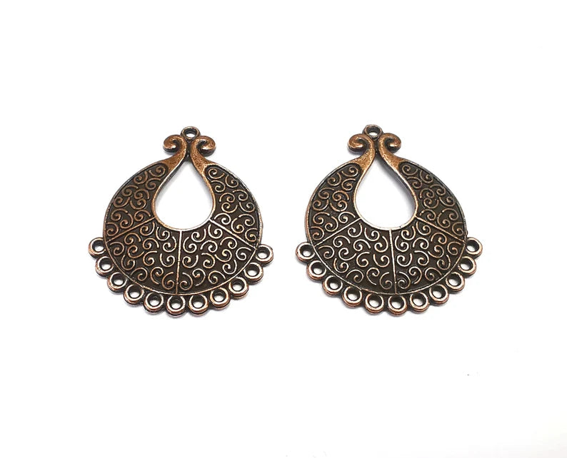 Ethnic Charms Connector Antique Copper Plated Charms (39x33mm) G27908