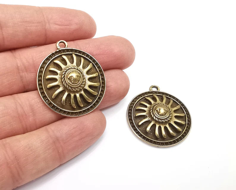 2 Antique Bronze Charms Antique Bronze Plated Charms (30x25mm) G22251