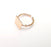 Stamping Ring Blanks, Rose Gold Plated Sterling Silver, Engraving Statement Ring, Adjustable Nameplate Ring 925 Solid Silver 12x12mm G30259