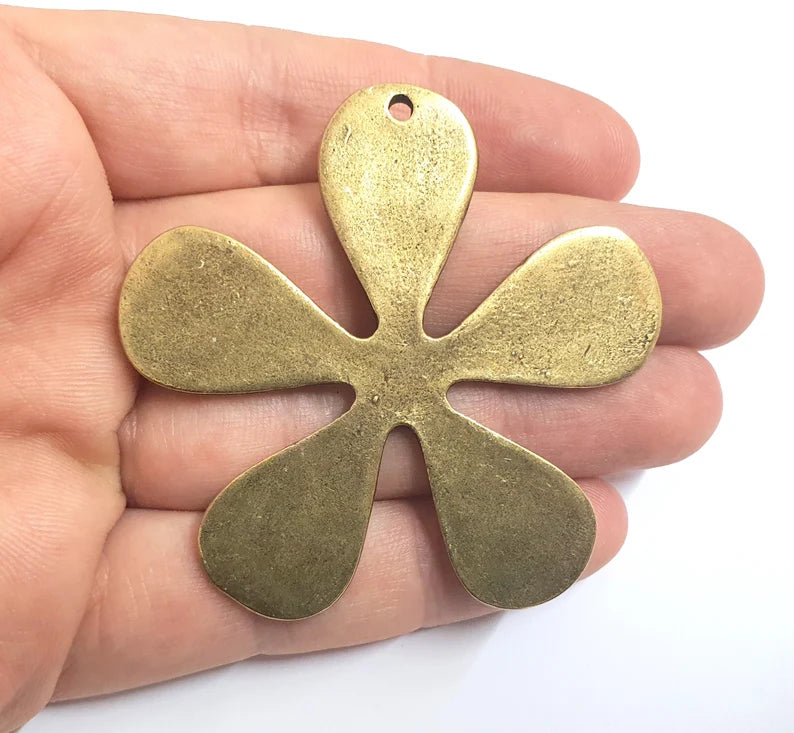 Flower Charms Antique Bronze Plated Charms (61mm) G27835
