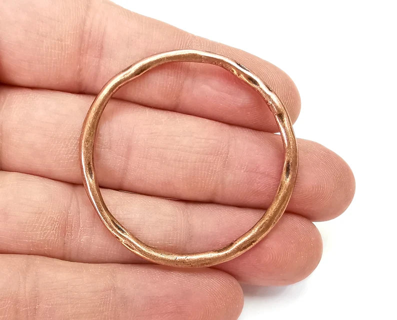 Hoop Circle Connector Antique Copper Plated Connector Findings (46mm) G27837