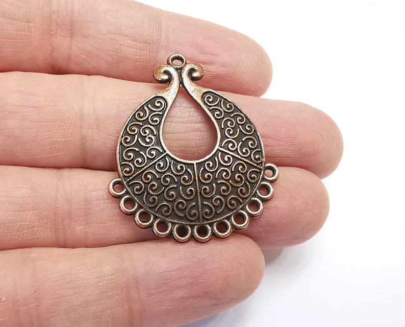 Ethnic Charms Connector Antique Copper Plated Charms (39x33mm) G27908