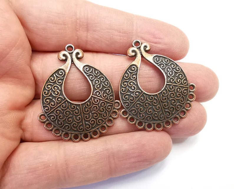 Ethnic Charms Connector Antique Copper Plated Charms (39x33mm) G27908