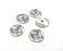 Hammered Circle Wavy Disc Charms Antique silver plated Findings (17 mm) G27918