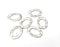 Oval Connector Findings Antique Silver Plated Findings (23x16mm) G27937