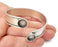 Silver Bracelet Blank Cuff Bezel Cabochon Base Resin Mountings Adjustable Antique Silver Plated Brass Bracelet (11mm Blanks) G28119