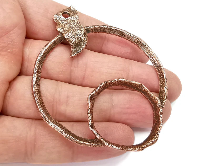 Ethnic Antique Copper Pendant Antique Copper Plated (75x64mm) G28149