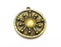 Sun Hammered Charms Pendant Antique Bronze Plated (34x30mm) G28172