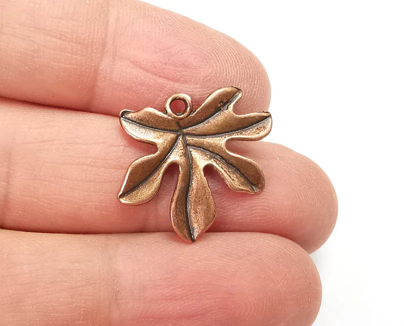 Leaf Charms Antique Copper Plated (24x21mm) G28146