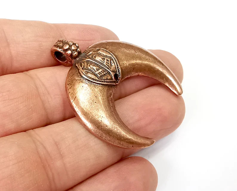 Crescent Pendant Antique Copper Plated (43x39mm) G28148