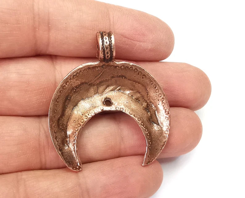 Crescent Pendant Antique Copper Plated (43x39mm) G28148