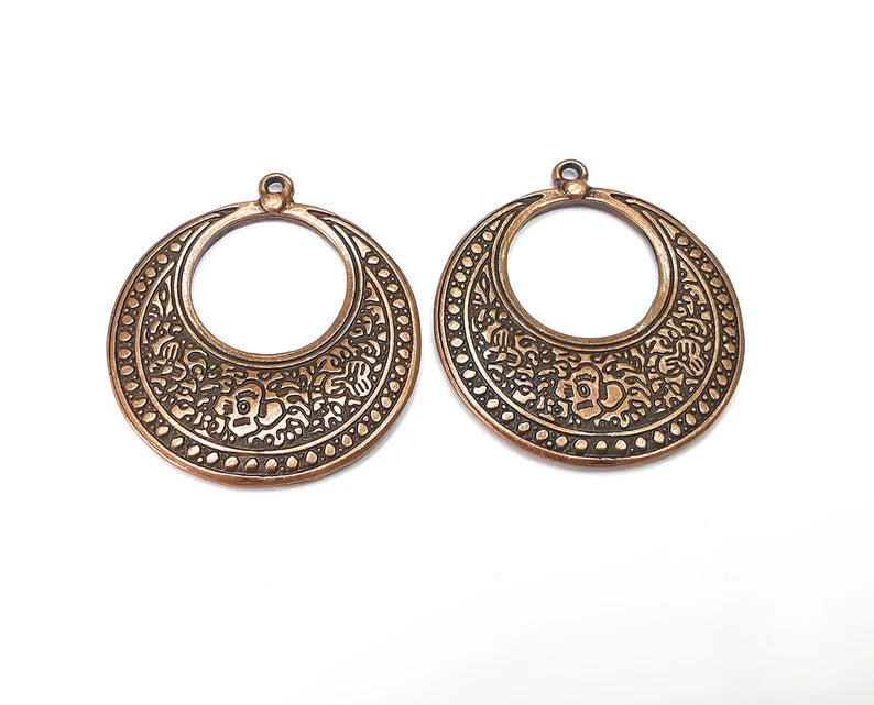 Ethnic Charms Antique Copper Plated Charms (41x37mm) G28359