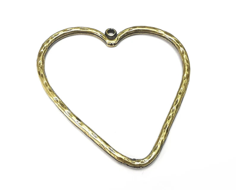 Heart Pendant Antique Bronze Plated (62x62mm) G28362