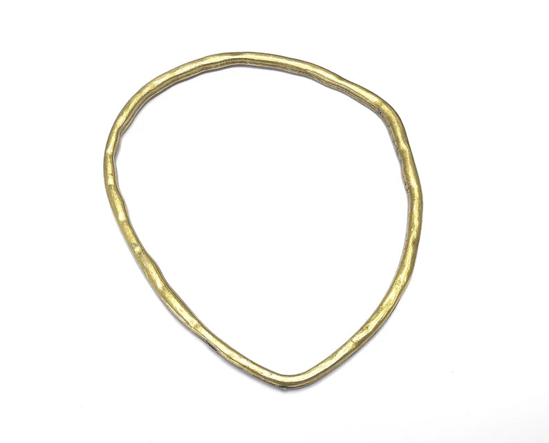 Hammered Drop Findings Antique Bronze Plated (86x68mm) G28363