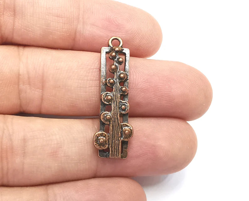 Plant Sapling Charms Antique Copper Plated (34x10mm) G28367